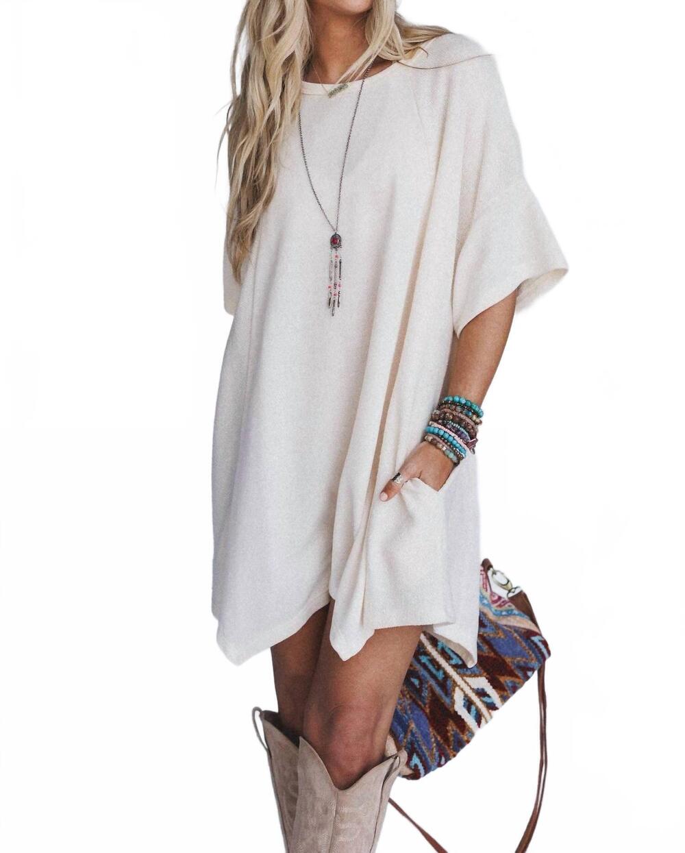 NEW THREE BIRD NEST meadowlight tunic dress in cream